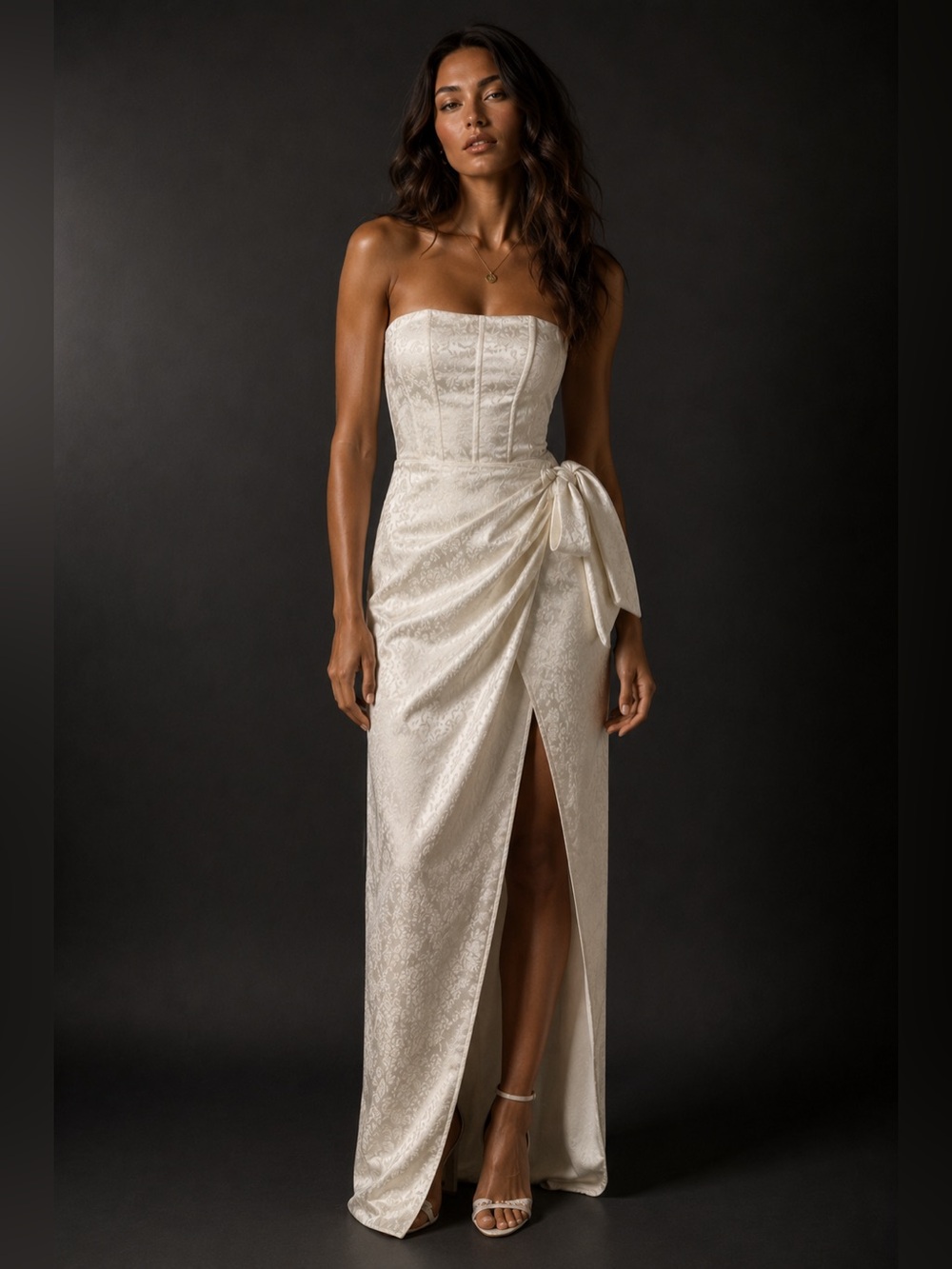 🌿LAST ONE!🌿BHLDN Jacquard Corset Maxi Dress Bridal